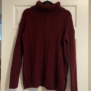 Burgundy Forever 21 Knit Sweater